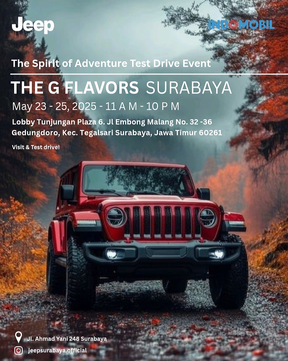 Jeep Rubicon is present at The G Flavours from May 23-25, 2025
